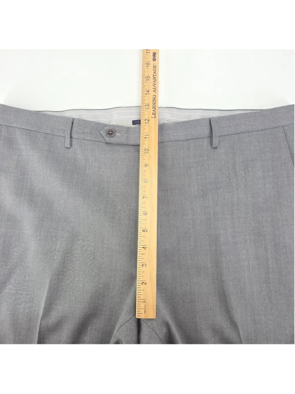 Zanella Platinum Noah Dress Pants Mens 41x26.5 Gray Stretch Wool Made Italy